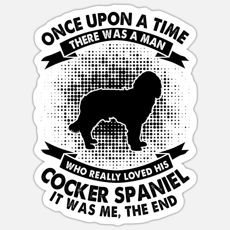 Es War Einmal - Cocker Spaniel Sticker Größe S (10 x 10 cm)