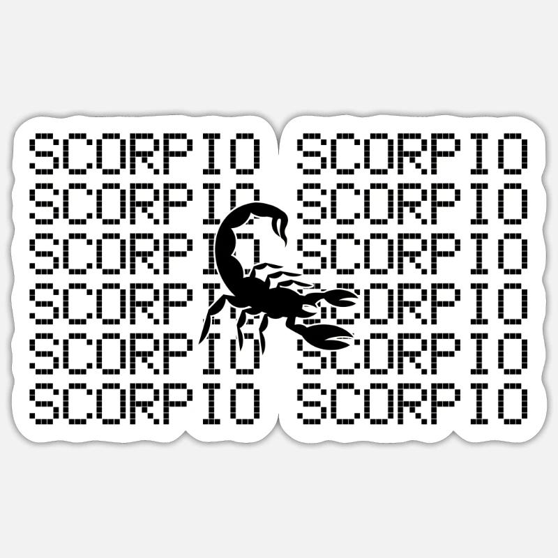 Scorpion - Sticker size S (10 x 10 cm) - white matte