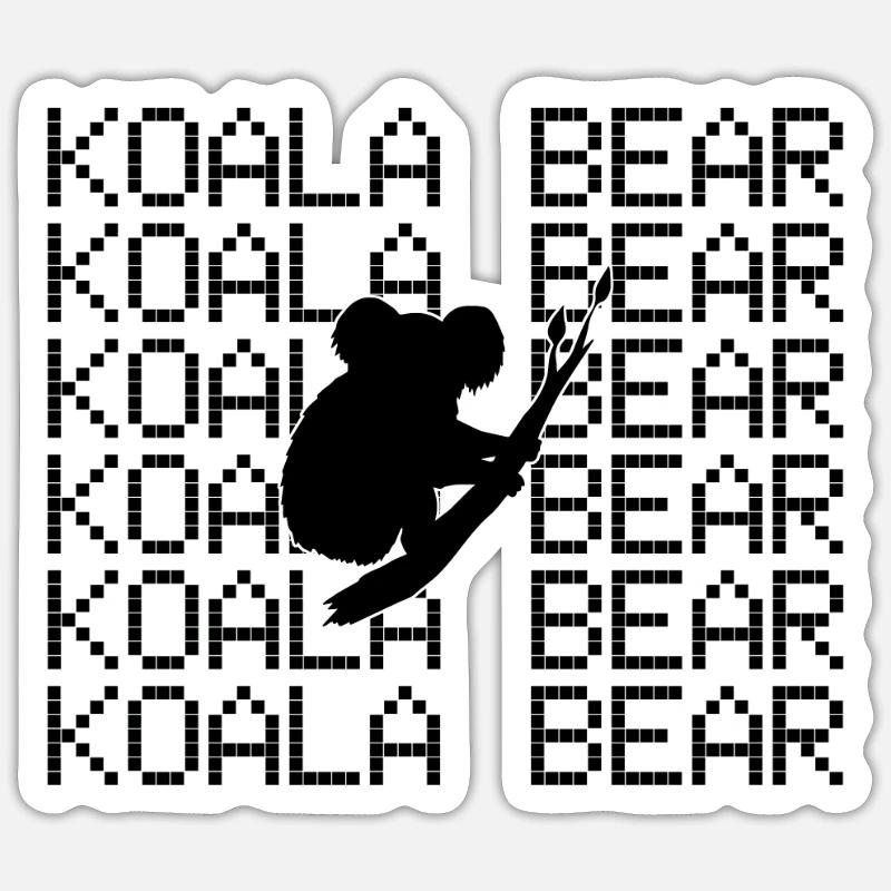 Koala Bär - Sticker Größe S (10 x 10 cm) - Mattweiß