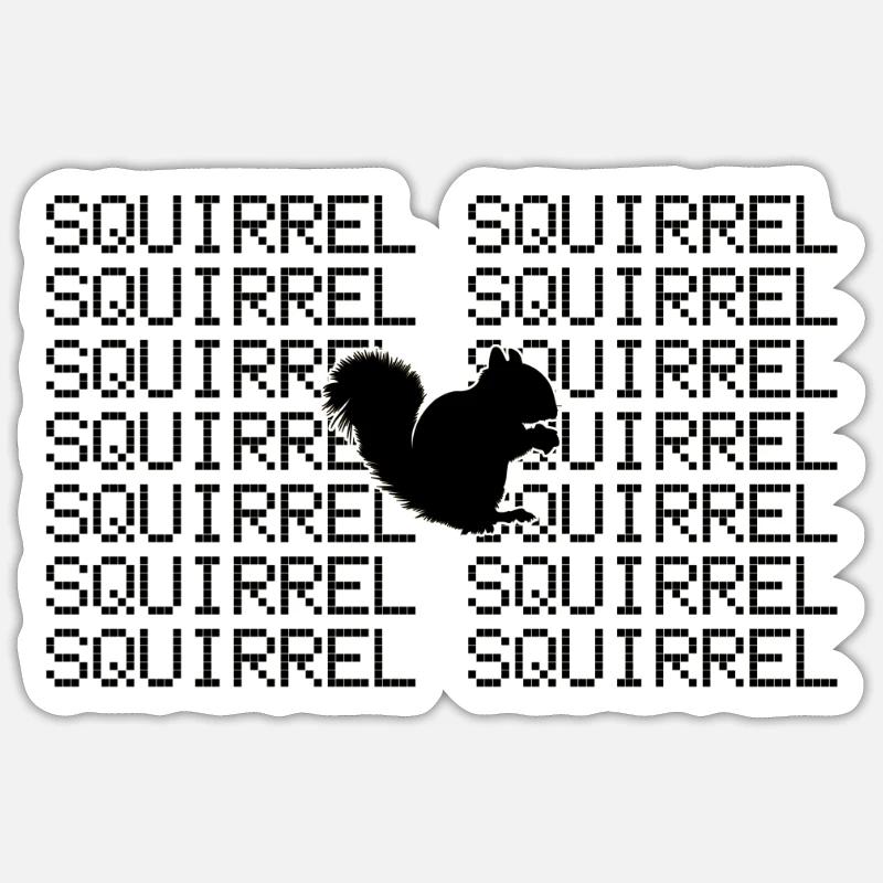 Eichhörnchen - Sticker Größe S (10 x 10 cm) - Mattweiß