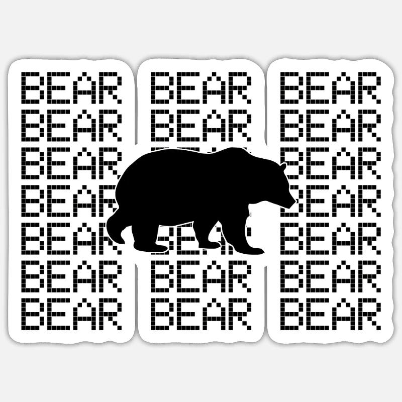Bear - Sticker size S (10 x 10 cm) - white matte