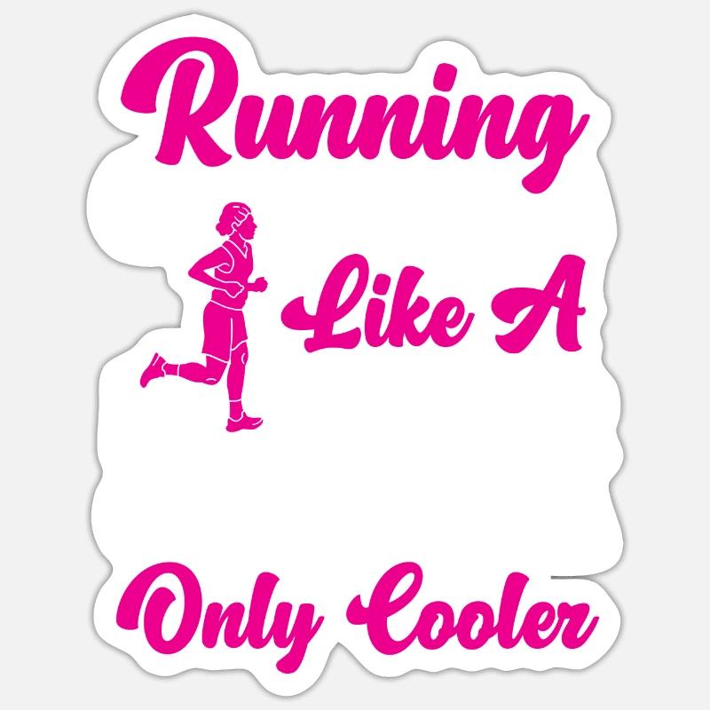 Running Runner Half Marathon - Sticker size S (10 x 10 cm) - white matte