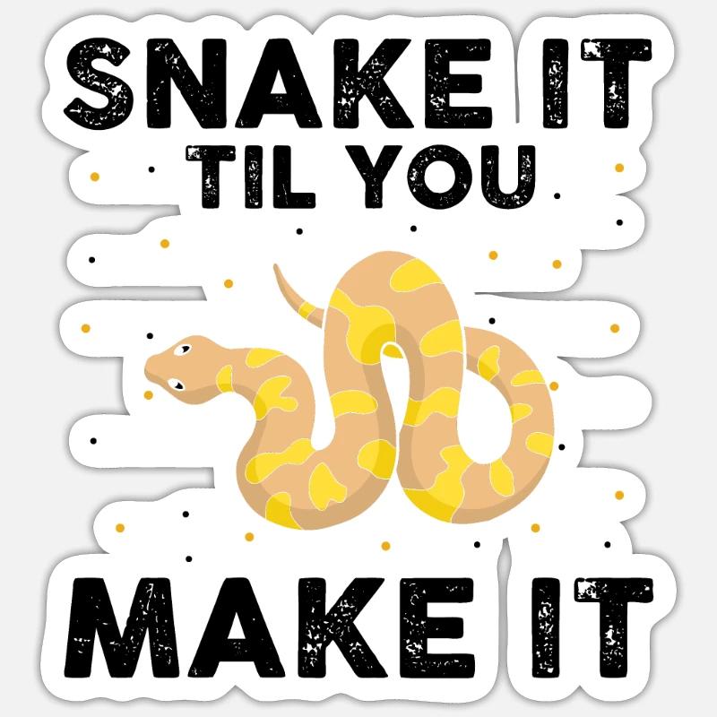 King python design pour les amateurs de serpents Sticker taille S (10 x 10 cm)