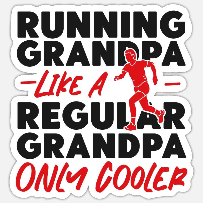 Running Runner Half Marathon - Sticker size S (10 x 10 cm) - white matte