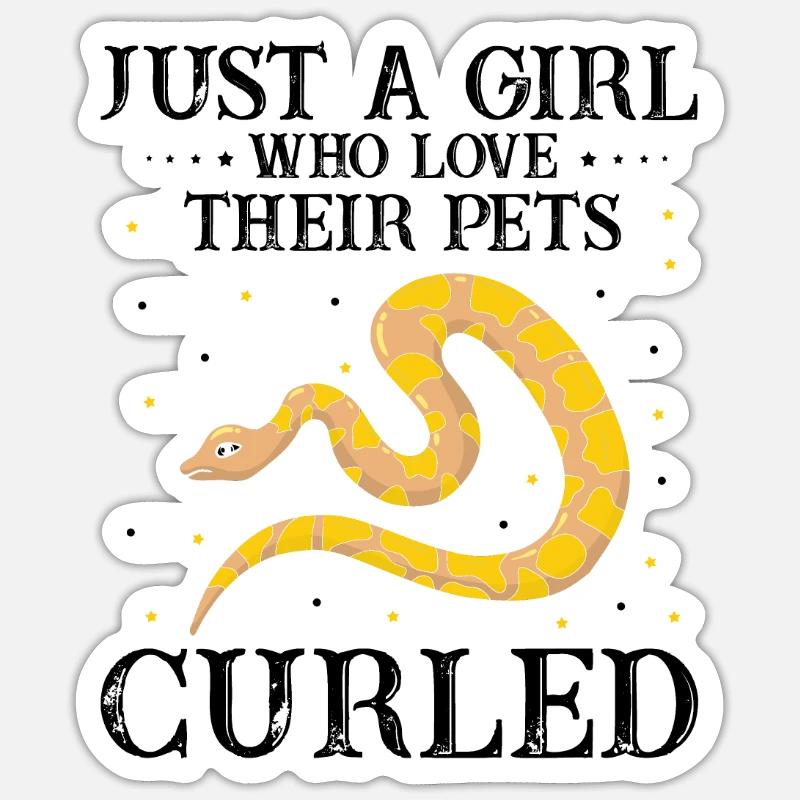 King python design pour les amateurs de serpents Sticker taille S (10 x 10 cm)