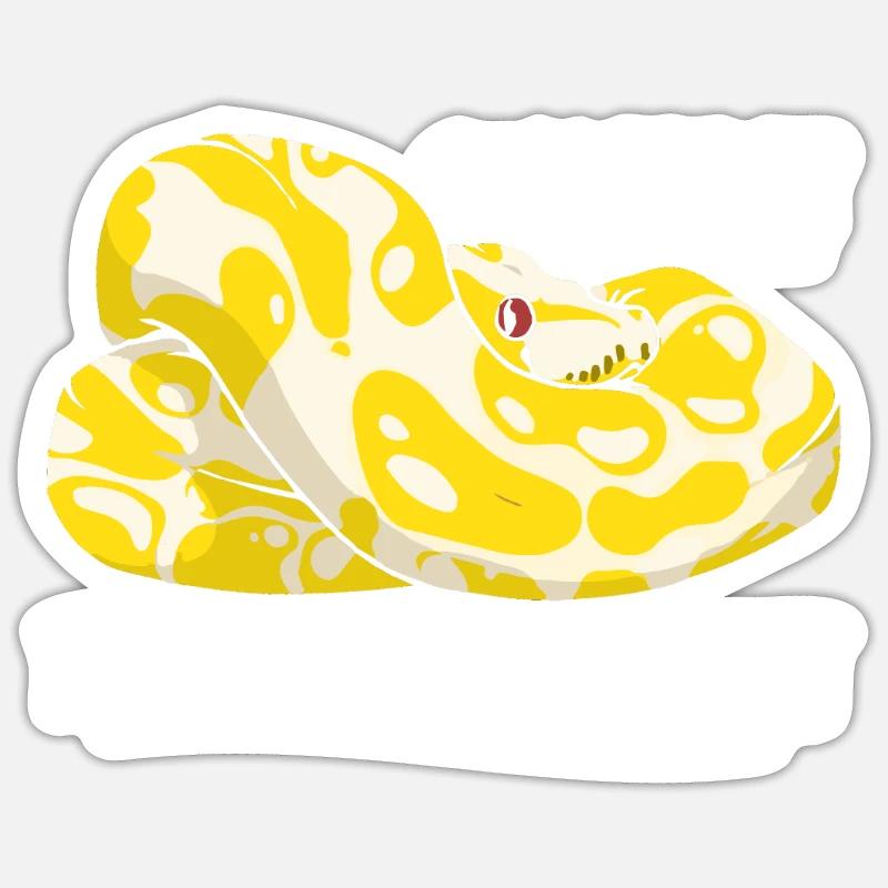 Banana Ball Python Snake It Till You Make It Sticker size S (10 x 10 cm)