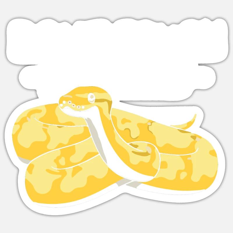 Banana Ball Python Don't Touch My Balls Sticker size S (10 x 10 cm)