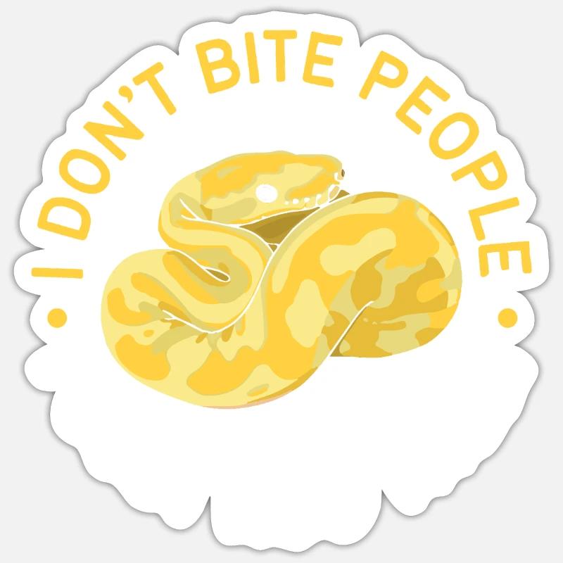Banana Ball Python Je ne mords pas je serre seulement dans mes bras Sticker taille S (10 x 10 cm)