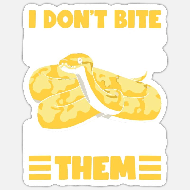Banana Ball Python Ich Beiße Nicht Ich Umarme Nur Sticker Größe S (10 x 10 cm)