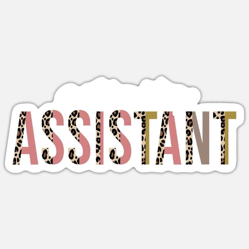 Activity Assistant Leopard Print Funny Gift Sticker size S (10 x 10 cm)
