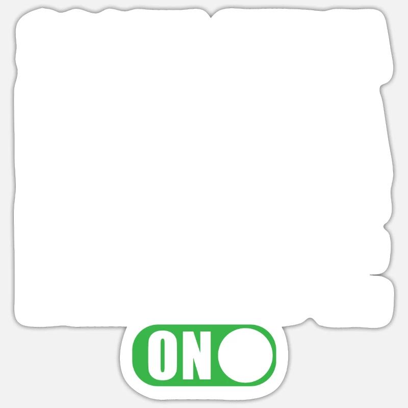 Mode médias sociaux activé - Sticker taille S (10 x 10 cm) - blanc mat