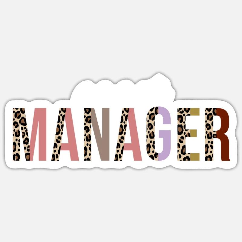 Asset manager Leopard Print Funny Gift Sticker size S (10 x 10 cm)