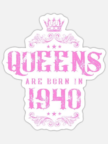 born in 1940 - Sticker Größe S (10 x 10 cm) - Mattweiß