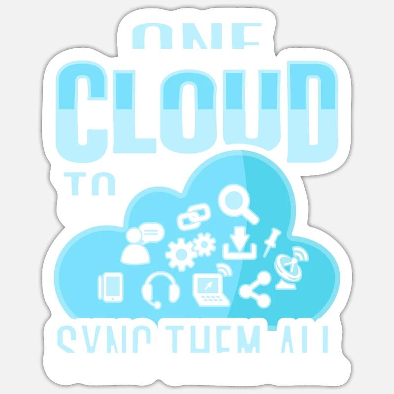 Administrateur Cloud Devops - Sticker taille S (10 x 10 cm) - blanc mat
