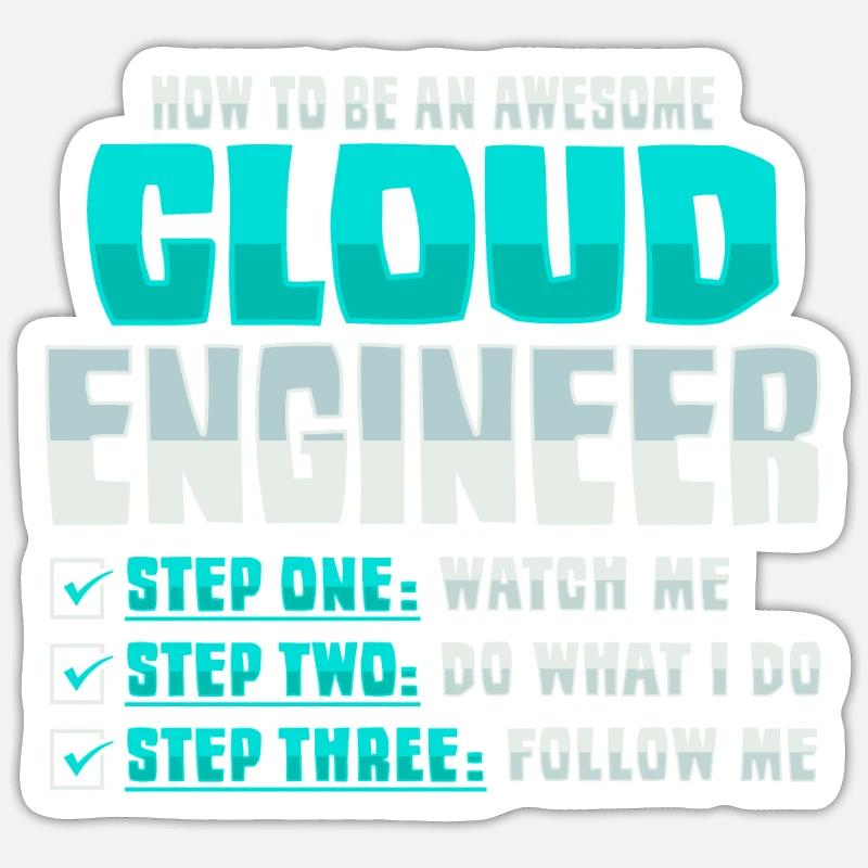 Administrateur Cloud Devops - Sticker taille S (10 x 10 cm) - blanc mat