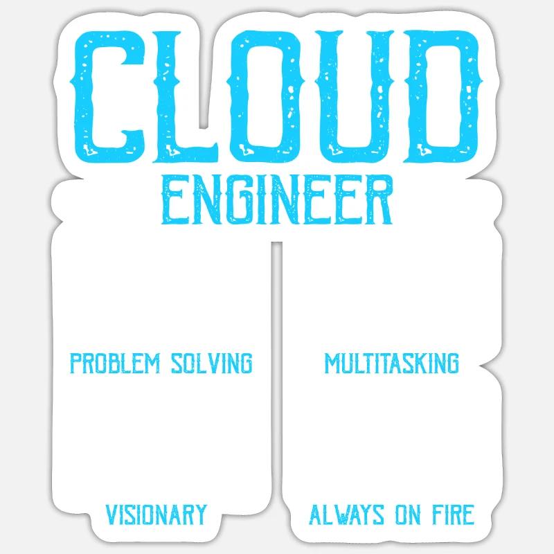 Administrateur Cloud Devops - Sticker taille S (10 x 10 cm) - blanc mat