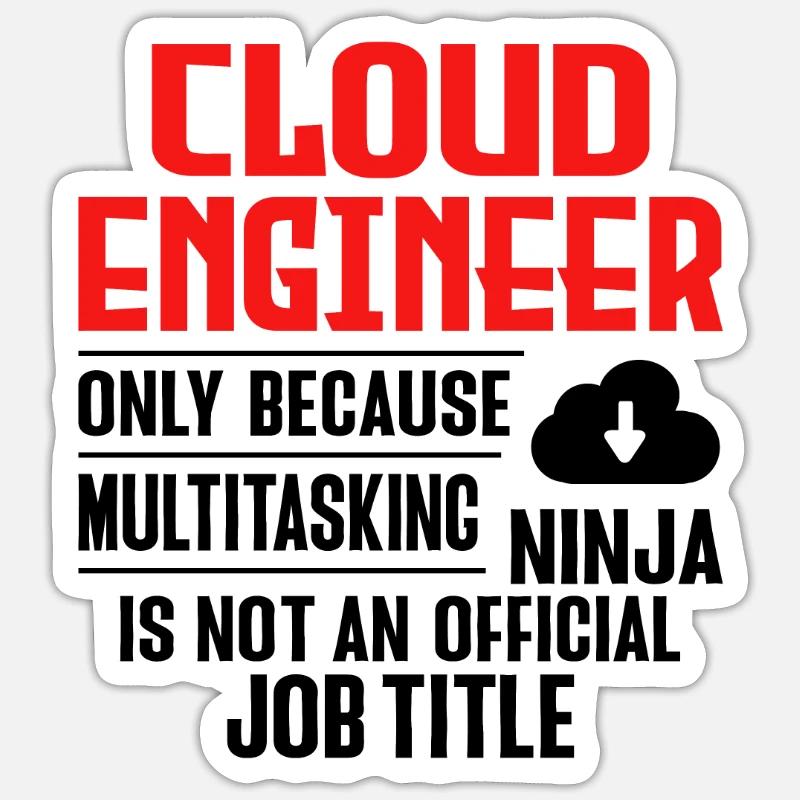 Cloud Administrator Cloud Devops - Sticker size S (10 x 10 cm) - white matte