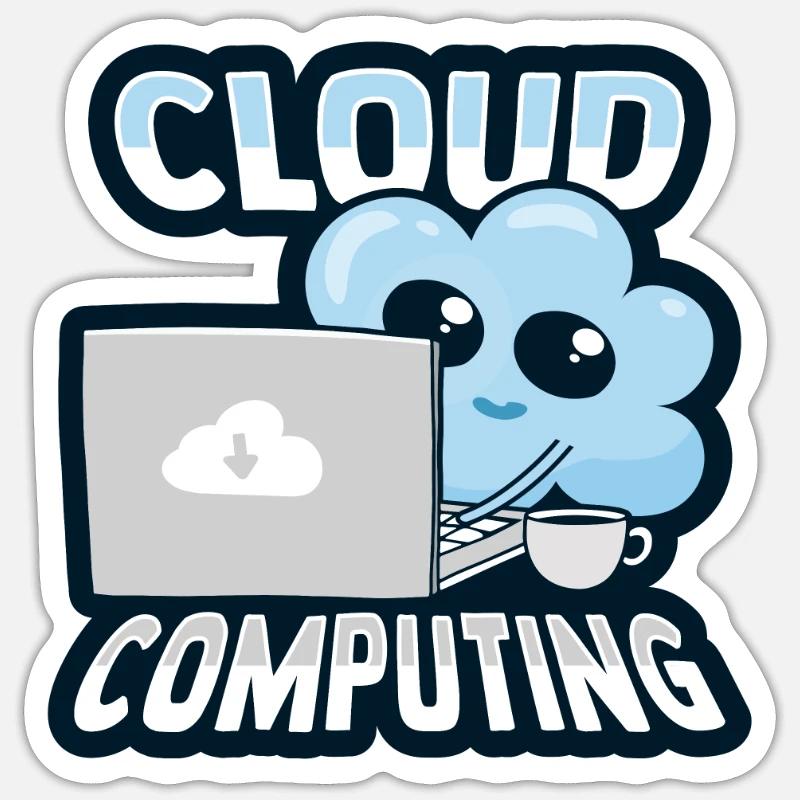 Cloud-Administrator Cloud-Devops - Sticker Größe S (10 x 10 cm) - Mattweiß