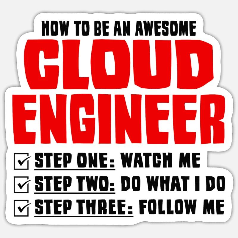 Administrateur Cloud Devops Sticker taille S (10 x 10 cm)