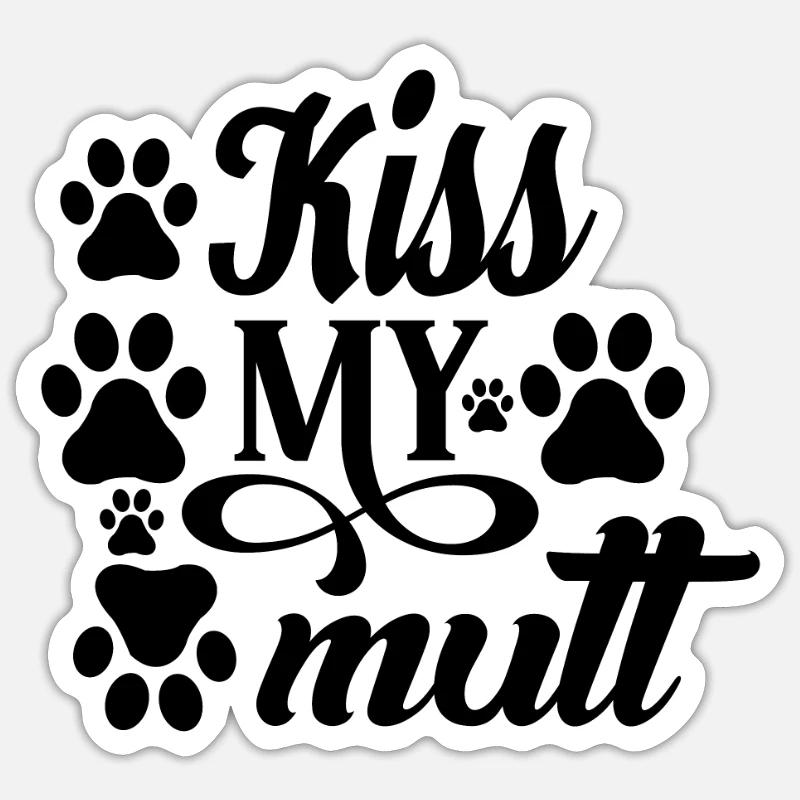 Embrasse mon appât - Sticker taille S (10 x 10 cm) - blanc mat