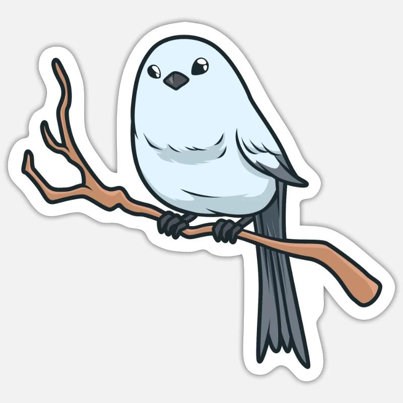 Queue Kawaii Sticker taille S (10 x 10 cm)