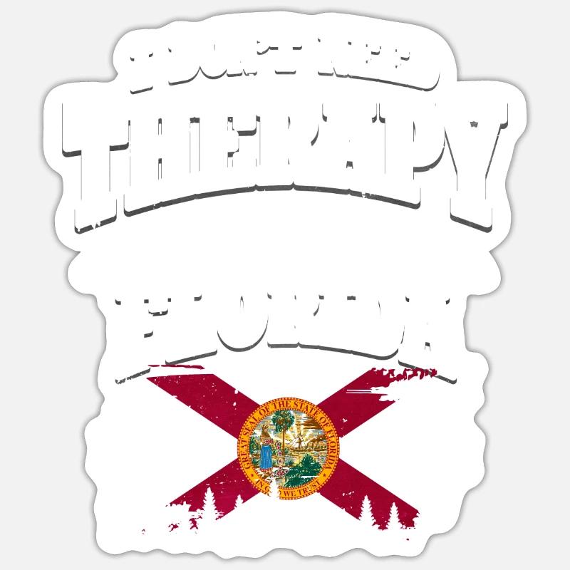 Florida - Sticker size S (10 x 10 cm) - white matte