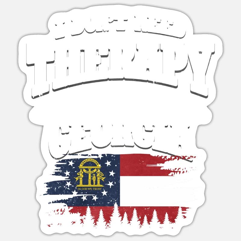 Georgia - Sticker Größe S (10 x 10 cm) - Mattweiß
