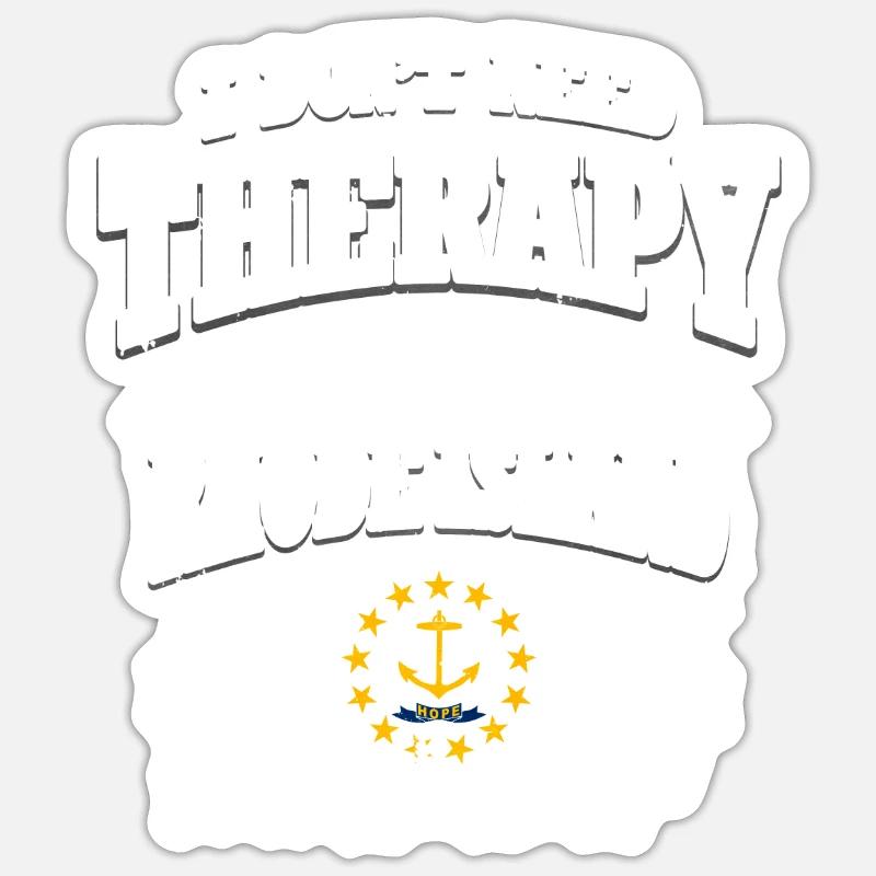 Rhode Island - Sticker size S (10 x 10 cm) - white matte
