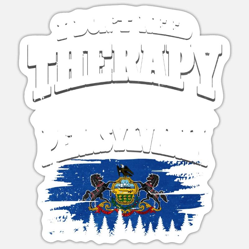 Pennsylvanie - Sticker taille S (10 x 10 cm) - blanc mat