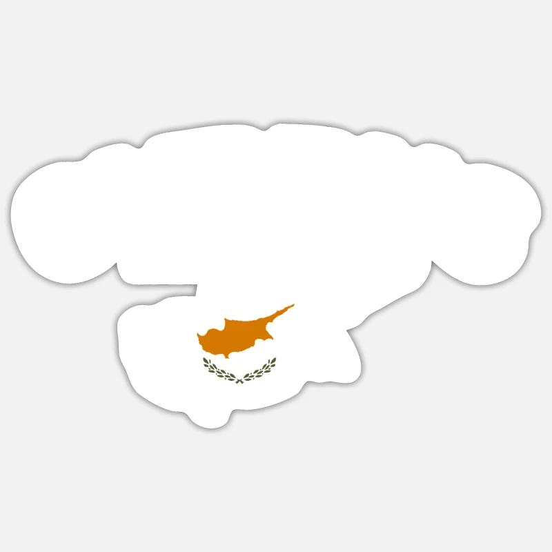 Zypern - Sticker Größe S (10 x 10 cm) - Mattweiß