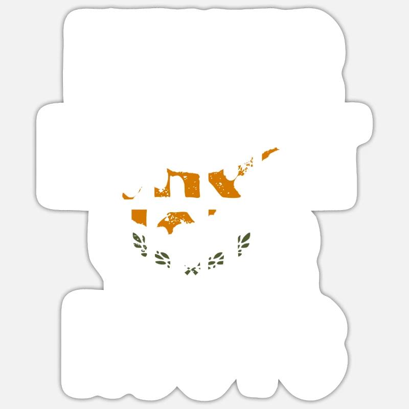 Chypre - Sticker taille S (10 x 10 cm) - blanc mat