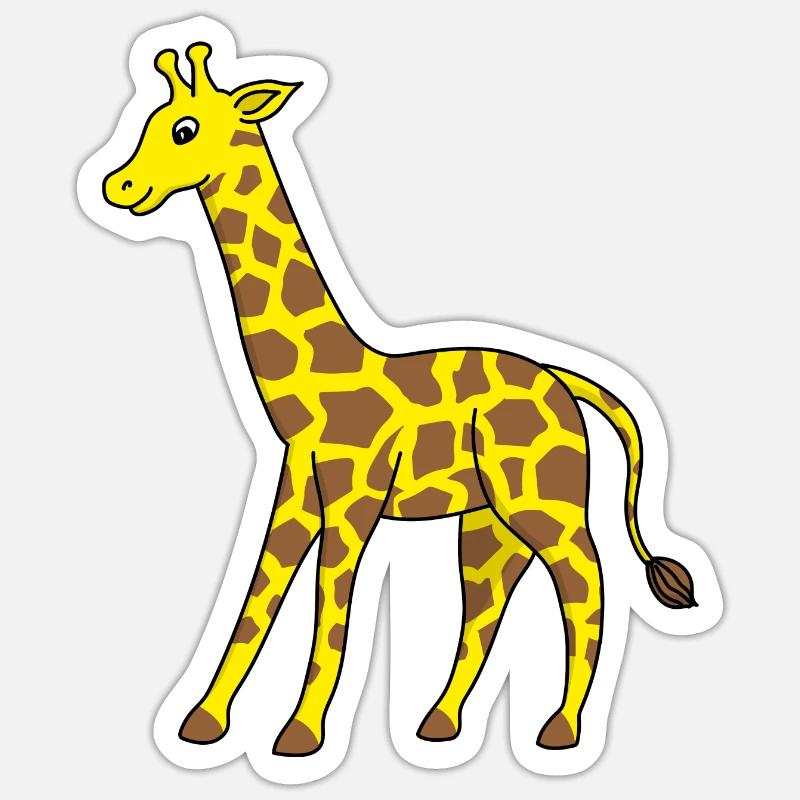 Giraffe Animals Comic Kids Gift Idea Sticker size S (10 x 10 cm)