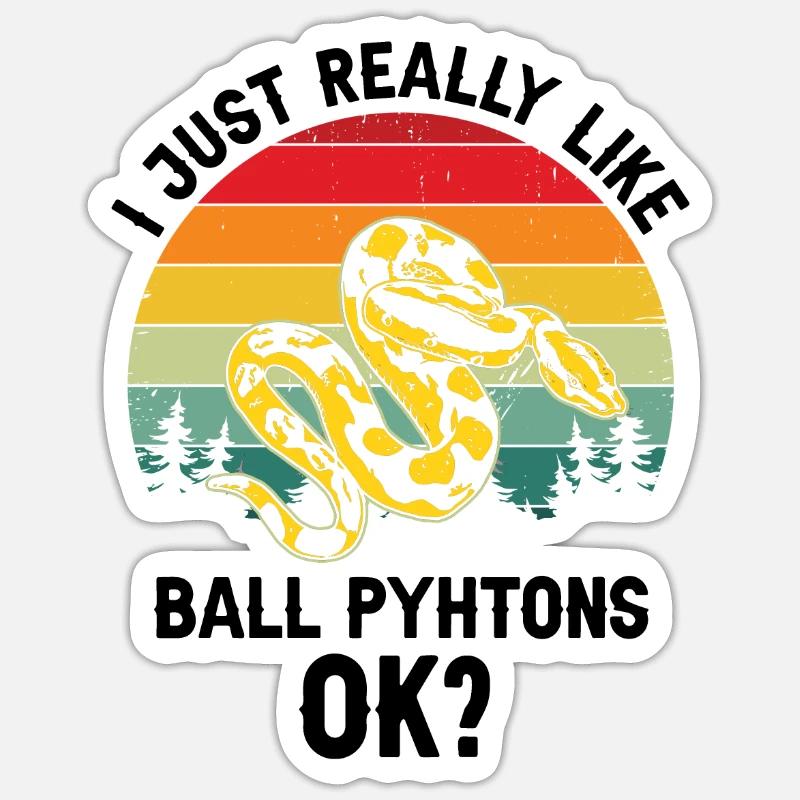 King python design pour les amateurs de serpents Sticker taille S (10 x 10 cm)