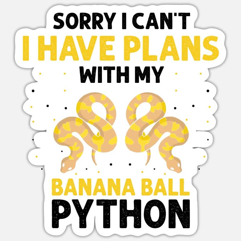 King python design pour les amateurs de serpents Sticker taille S (10 x 10 cm)