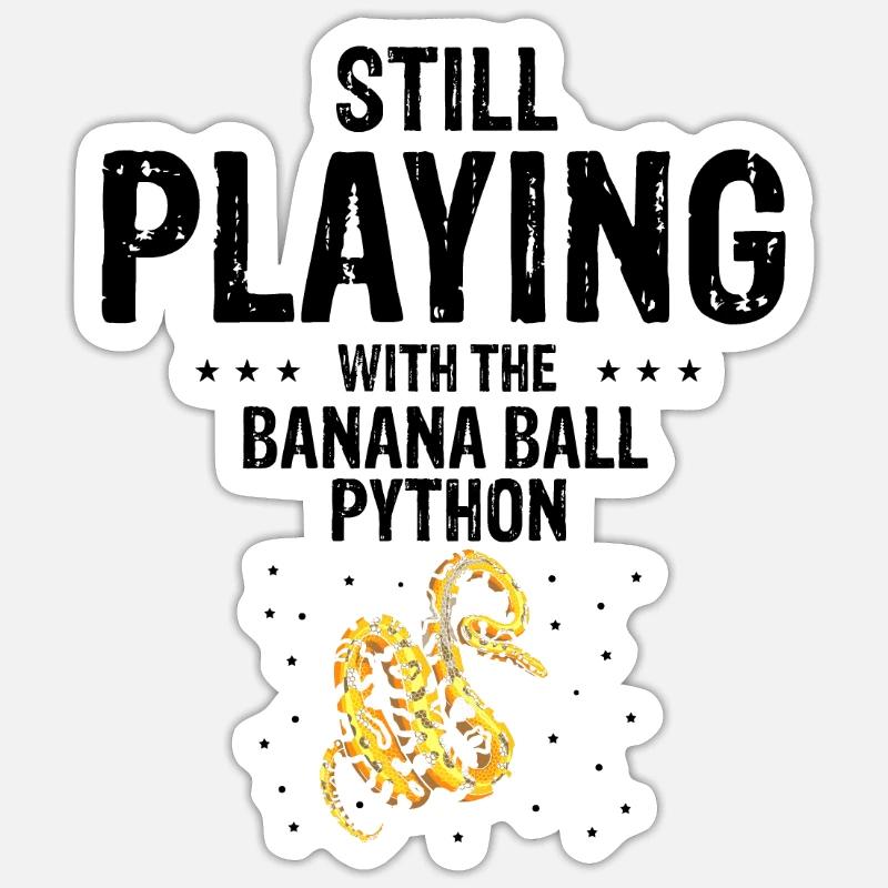 King python design pour les amateurs de serpents Sticker taille S (10 x 10 cm)