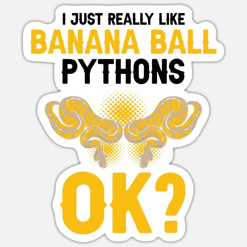 King python design pour les amateurs de serpents Sticker taille S (10 x 10 cm)