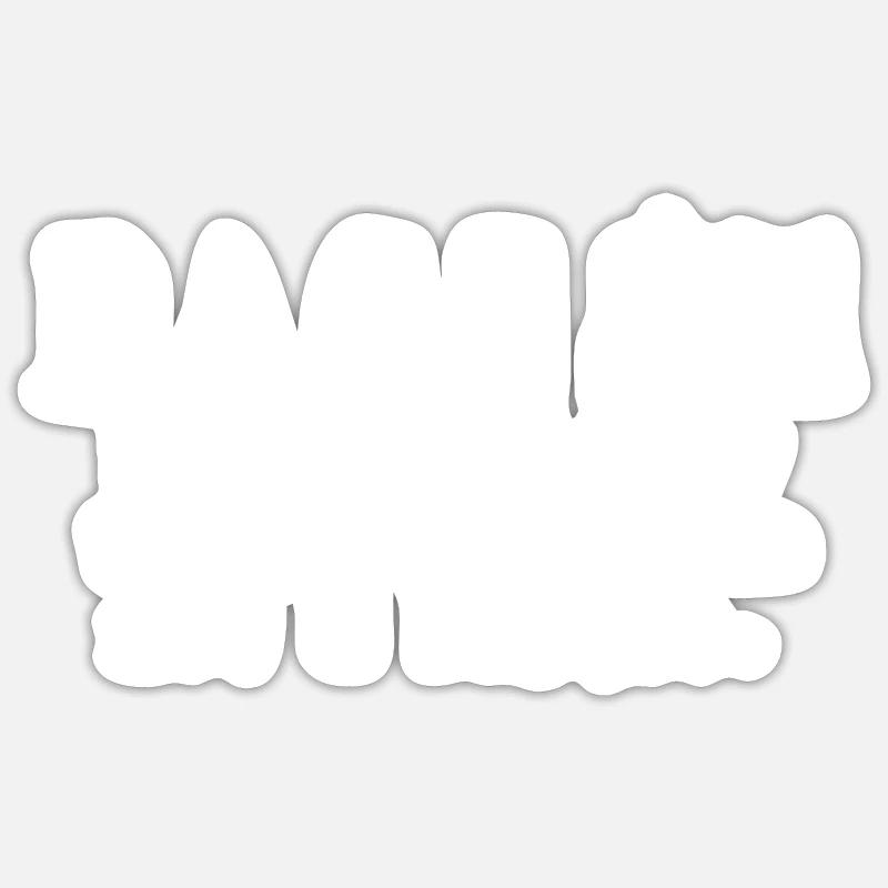 Slogan antiraciste cool - Sticker taille S (10 x 10 cm) - blanc mat