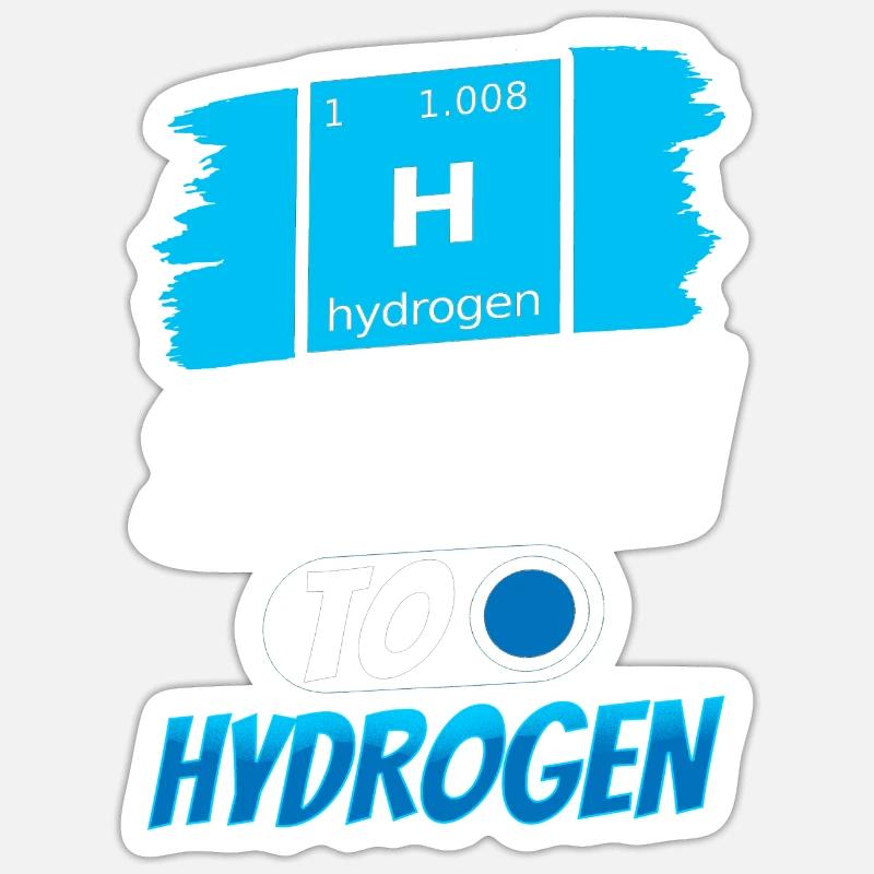 Passage à l’hydrogène, élément énergétique hydrogène Sticker taille S (10 x 10 cm)