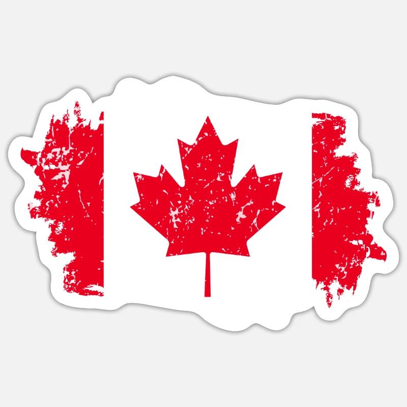 Canada Flag Grunge Canada Flag - Sticker size S (10 x 10 cm) - white matte