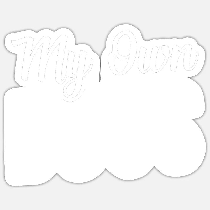 Mein Eigener Chef Freelancer Selbstständig - Sticker Größe S (10 x 10 cm) - Mattweiß