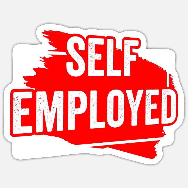 Self-employed freelancer freelancer - Sticker size S (10 x 10 cm) - white matte