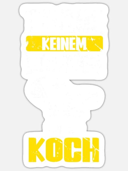 Traue Keinem Dünnen Koch - Sticker Größe S (10 x 10 cm) - Mattweiß
