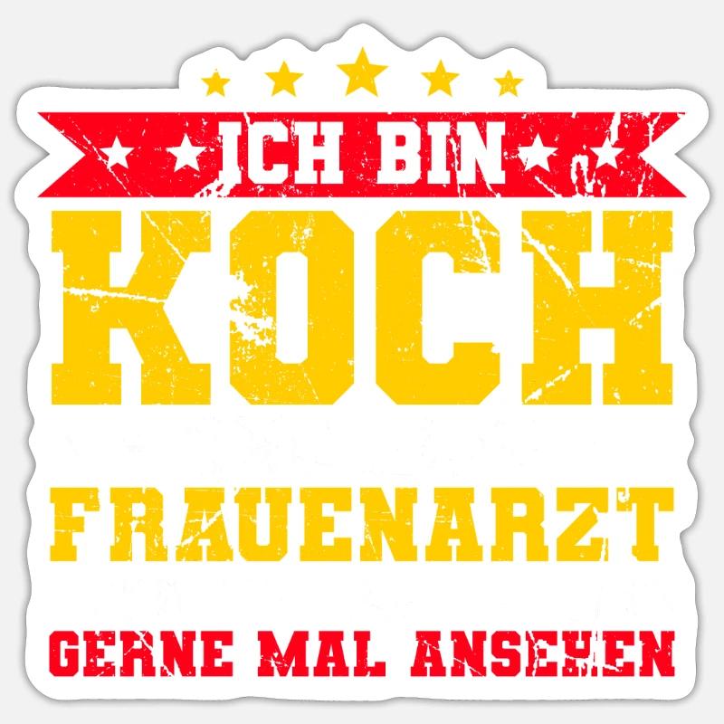 Ich Bin Koch - Sticker Größe S (10 x 10 cm) - Mattweiß