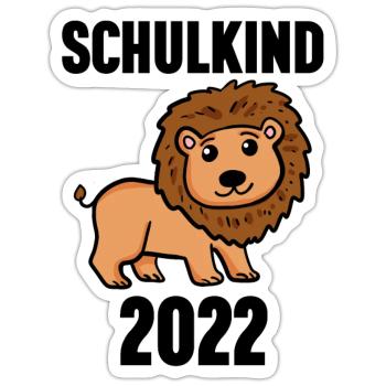 Schuldkind Einschulung 2022 - Sticker Größe S (10 x 10 cm) - Mattweiß - Vorne