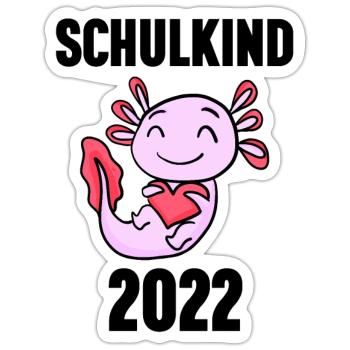 Schuldkind Einschulung 2022 - Sticker Größe S (10 x 10 cm) - Mattweiß - Vorne
