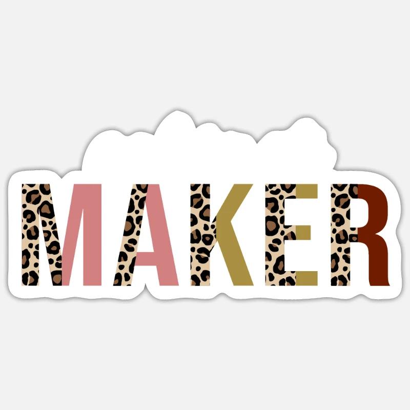 Cabinet Maker Leopard Print Funny Gift Sticker size S (10 x 10 cm)