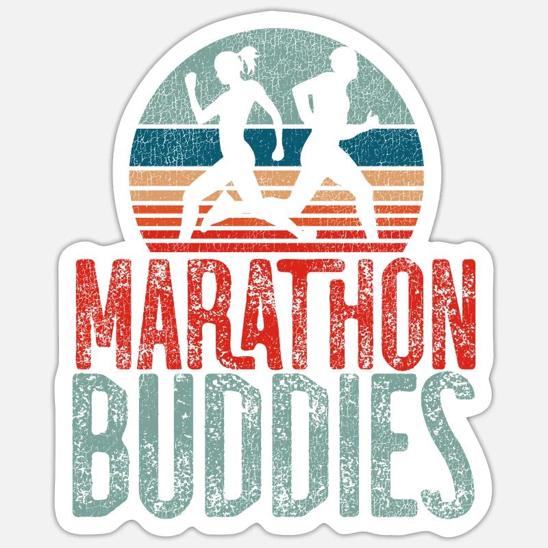 Running Runner Half Marathon - Sticker size S (10 x 10 cm) - white matte