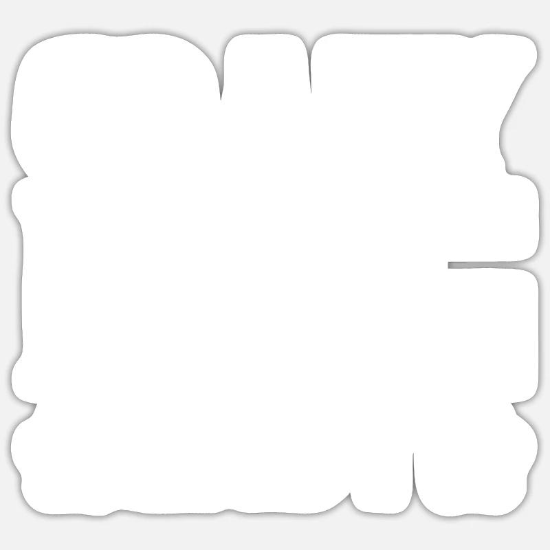 Chienne folle - Sticker taille S (10 x 10 cm) - blanc mat