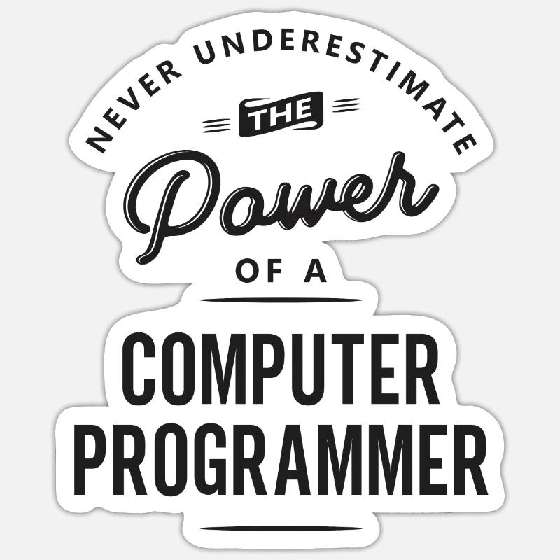 Programmeur informatique Drôle Titre du poste Sticker taille S (10 x 10 cm)