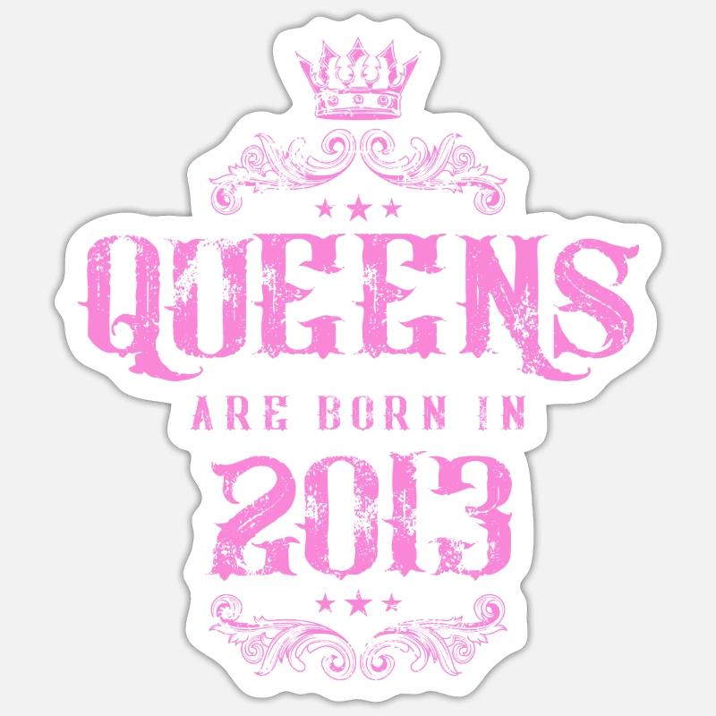 born in 2013 - Sticker size S (10 x 10 cm) - white matte